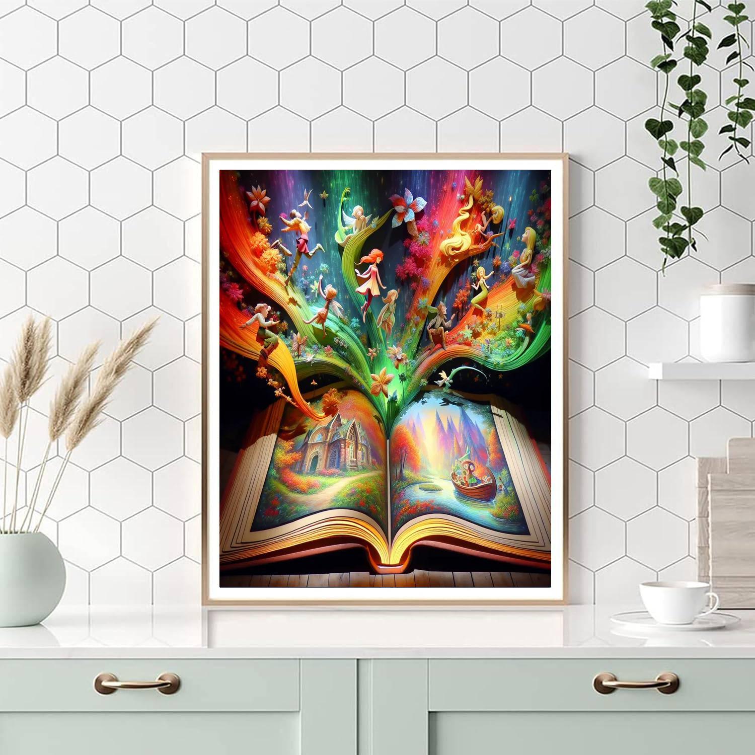 Charming Fairy Tale Book Painting Number Kit