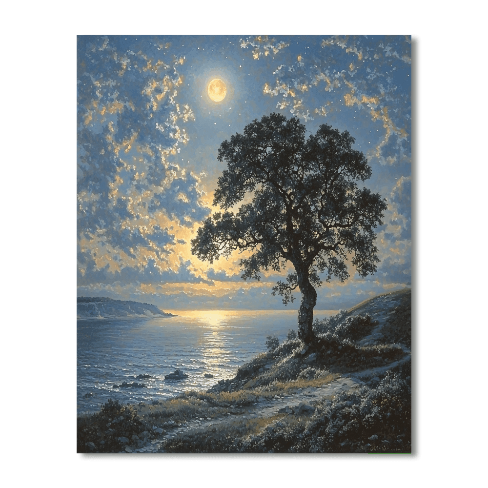 Caspar David Friedrich Inspired Night Sky Symphony  Paint By Numbers Kits