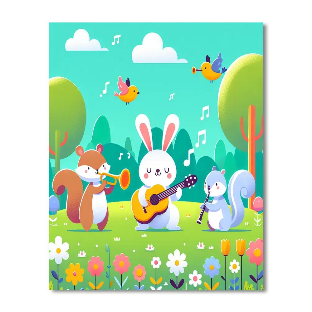 Sweet Serenade In The Meadow Painting By Numbers Kit
