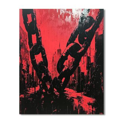 Banksy Inspired The Chains We Bear  DIY Paint By Numbers