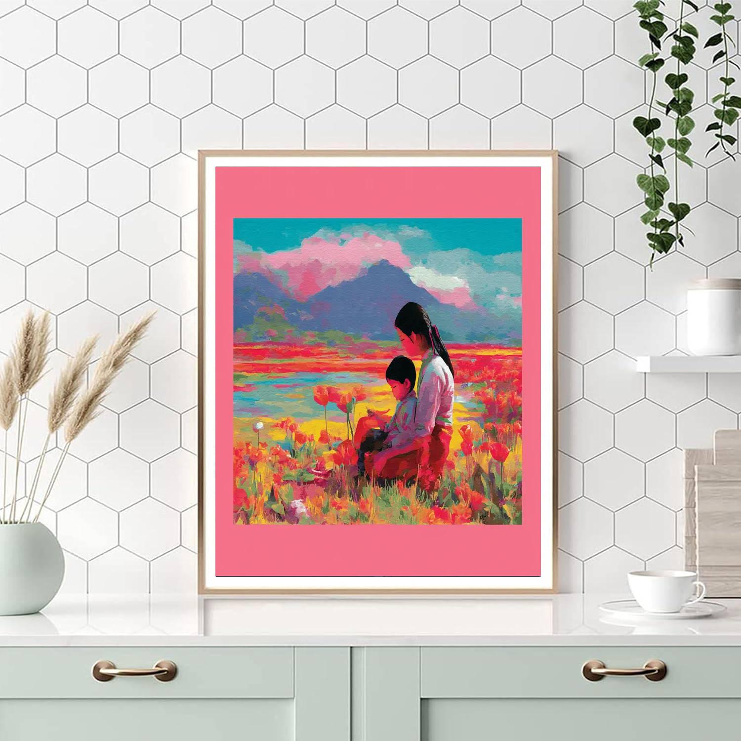 Blossoming Bonds DIY Paint By Numbers