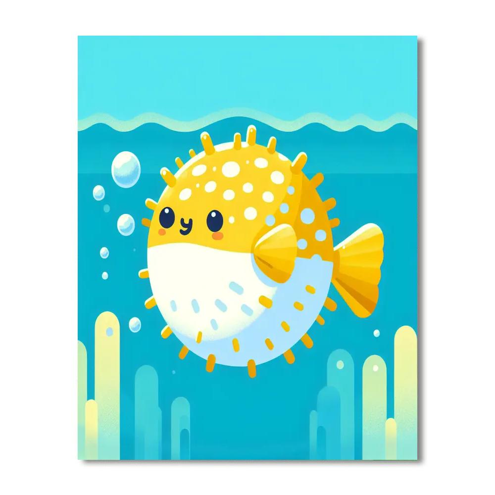Perky Pufferfish Paint By Number