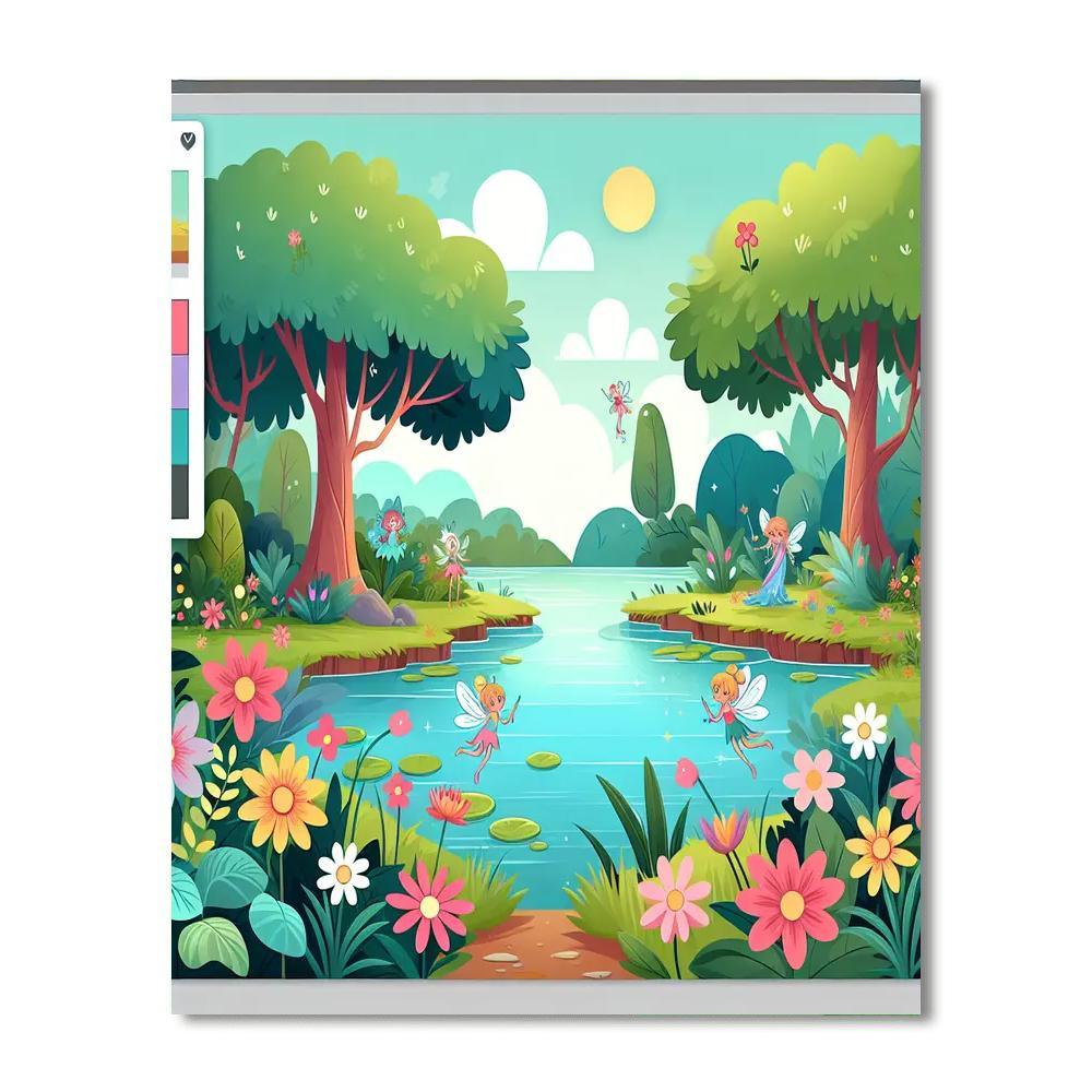 The Enchanted Riverbank Painting By Numbers Kit