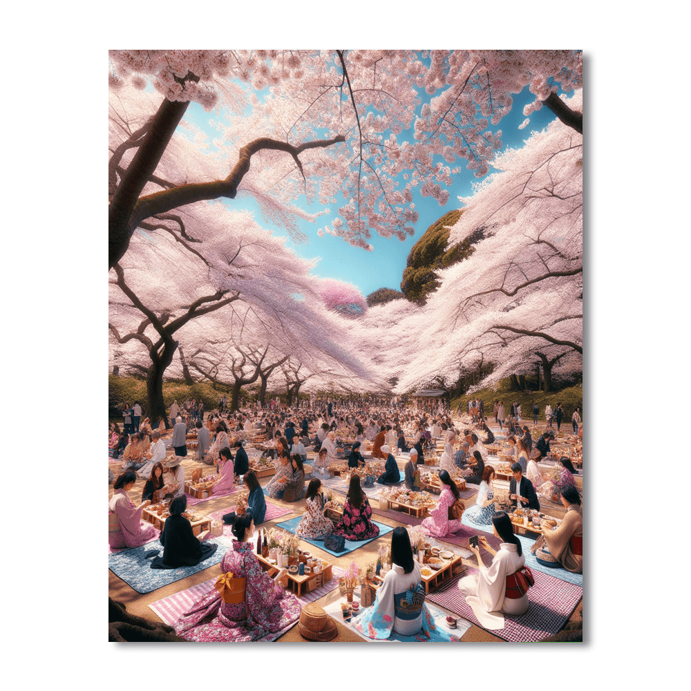 International Cherry Blossom Festival Painting Number Kit