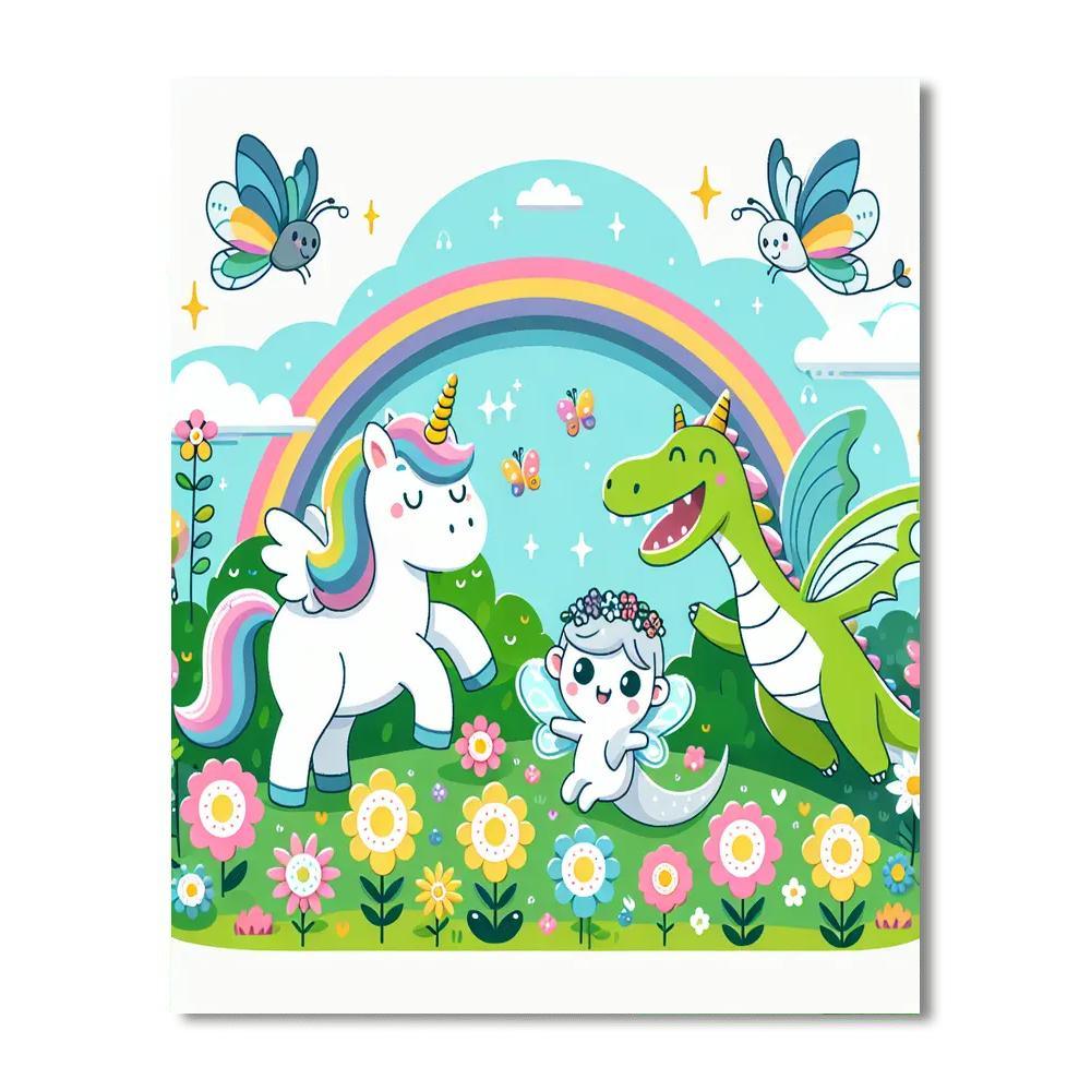 Fantasy Creature Garden Paint By Color