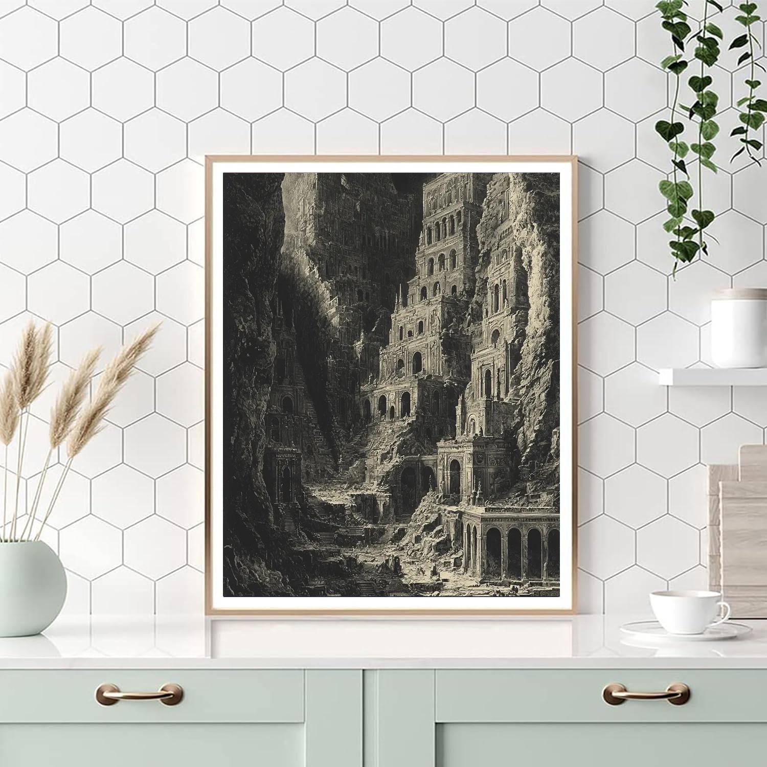 Giovanni Battista Piranesi Inspired Mystical Ruins  Paint By Color