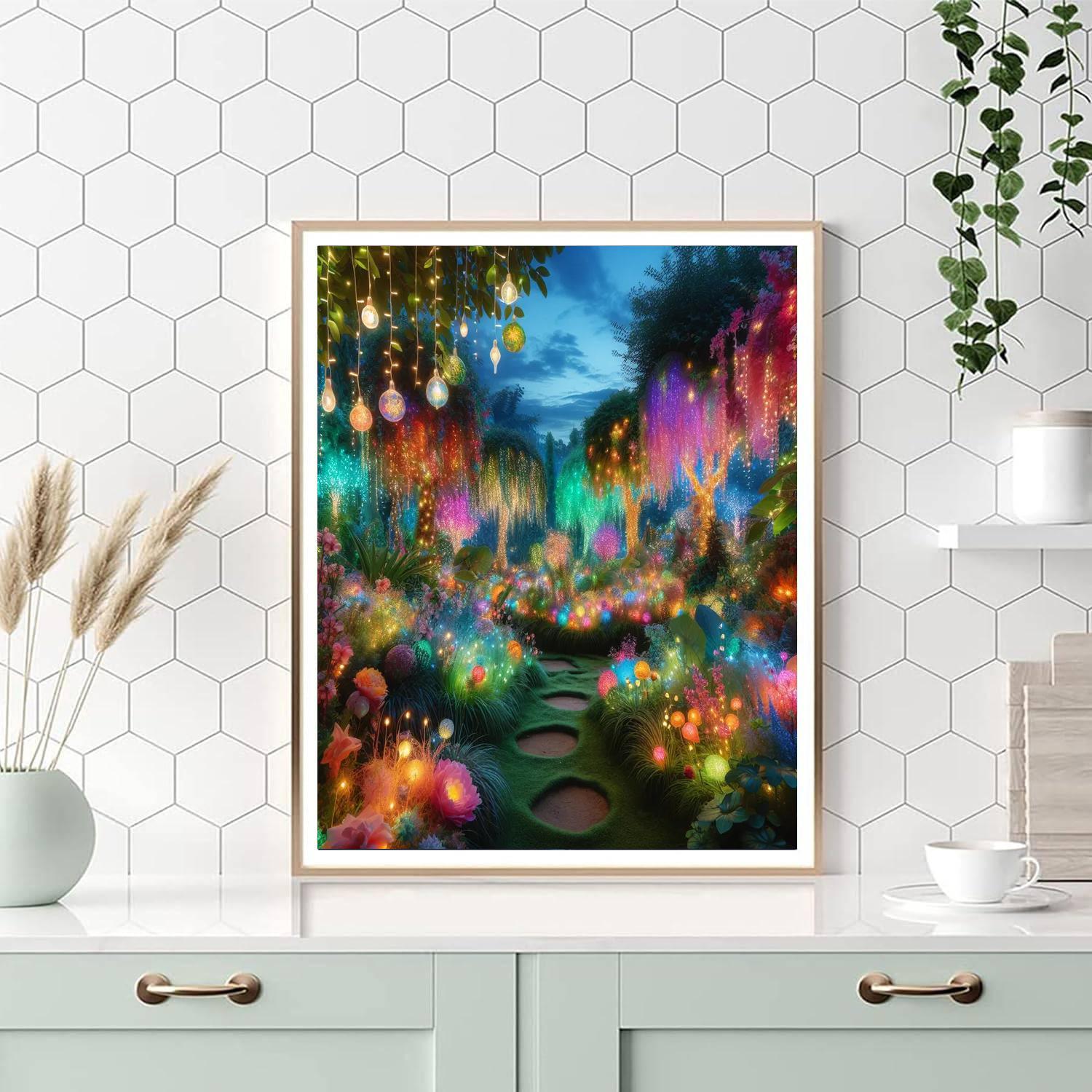 Magical Garden Fairy Lights Paint By Numbers