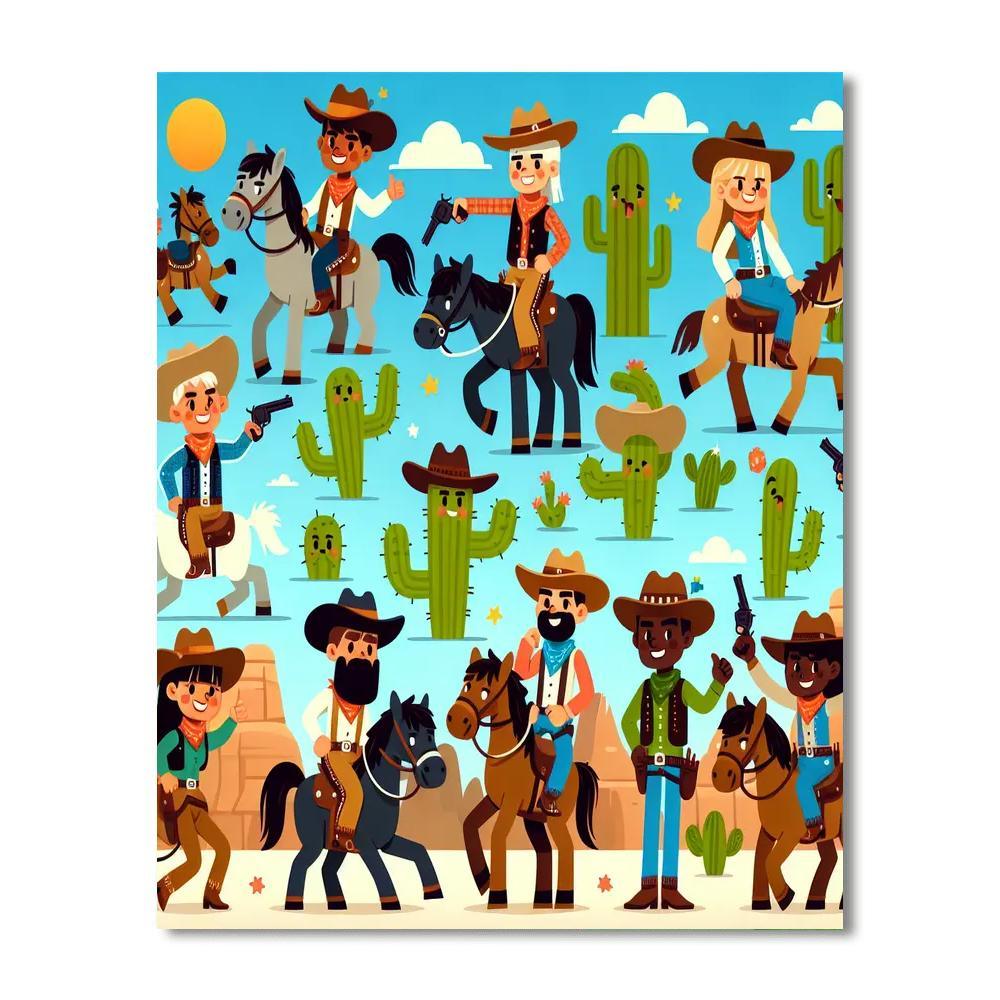 Exciting Wild West Adventure Paint By Number