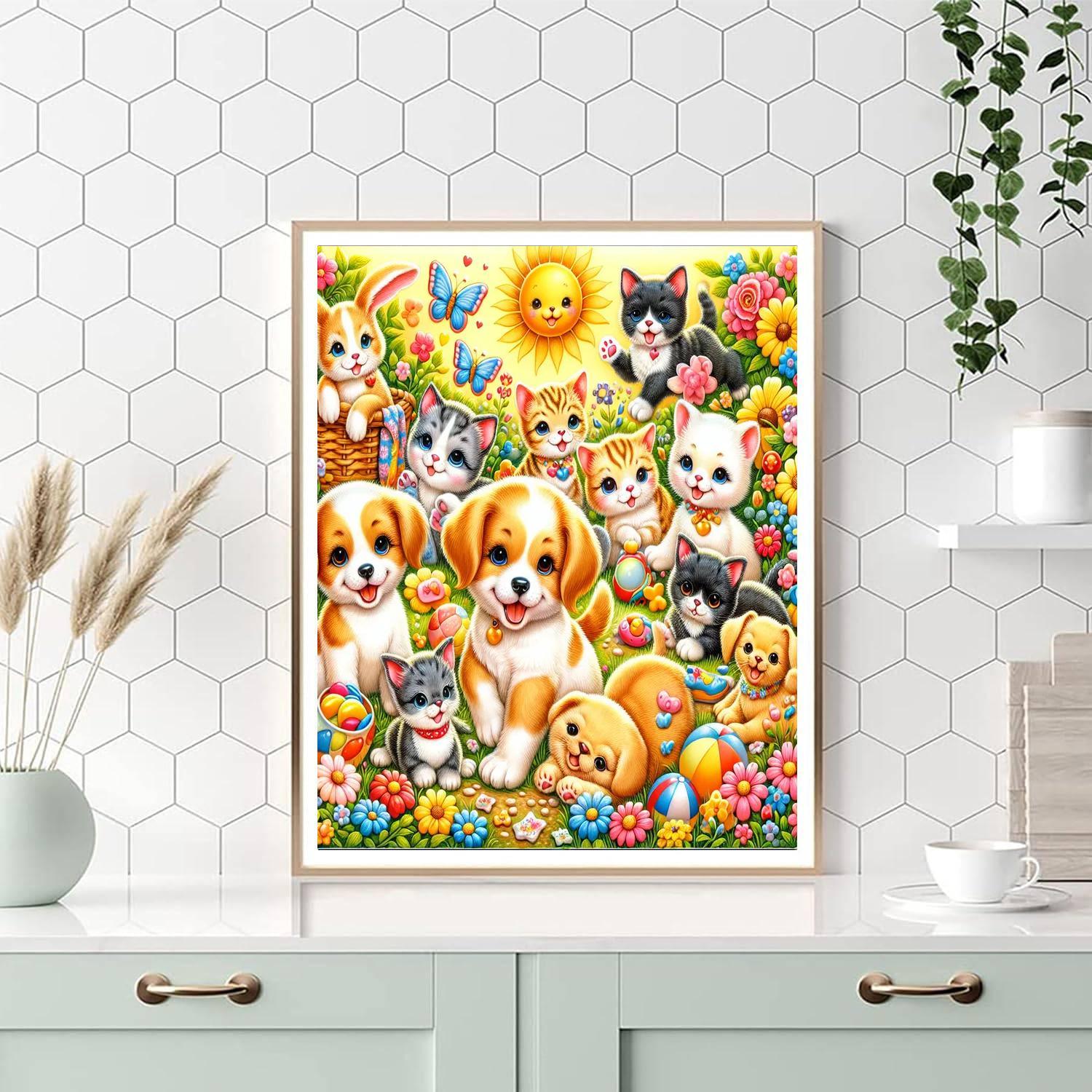 Playful Pet Friends Paint By Color