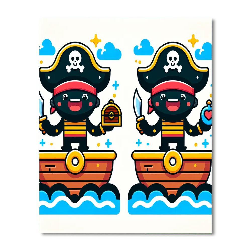 Magical Pirate Adventure Paint By Numbers Art