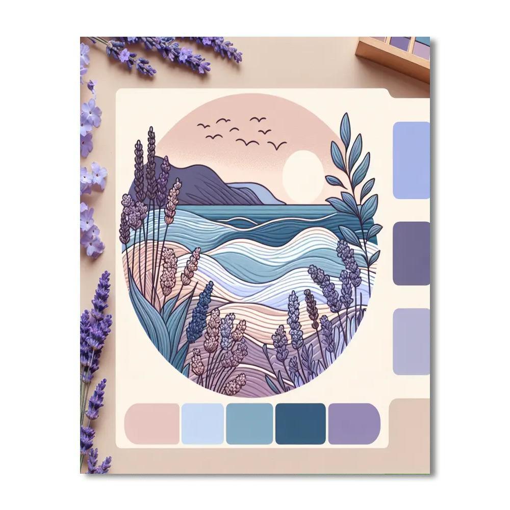 Seaside Lavender Bliss Painting By Numbers Kit