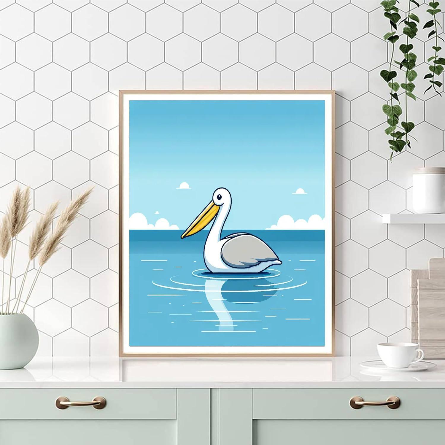 Peaceful Pelican Passage Number Painting