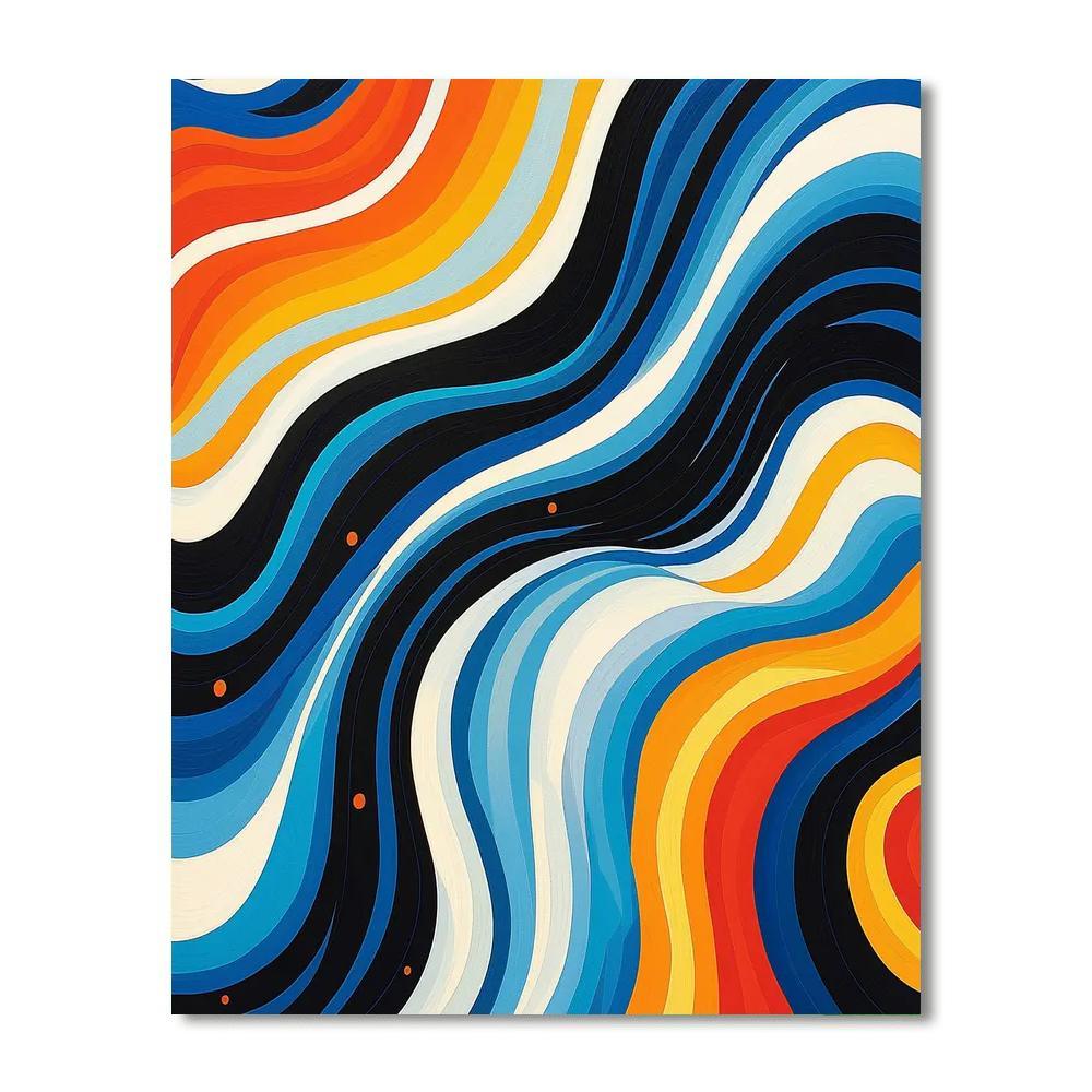 Yayoi Kusama Inspired Cosmic Wave Patterns  Paint By Number