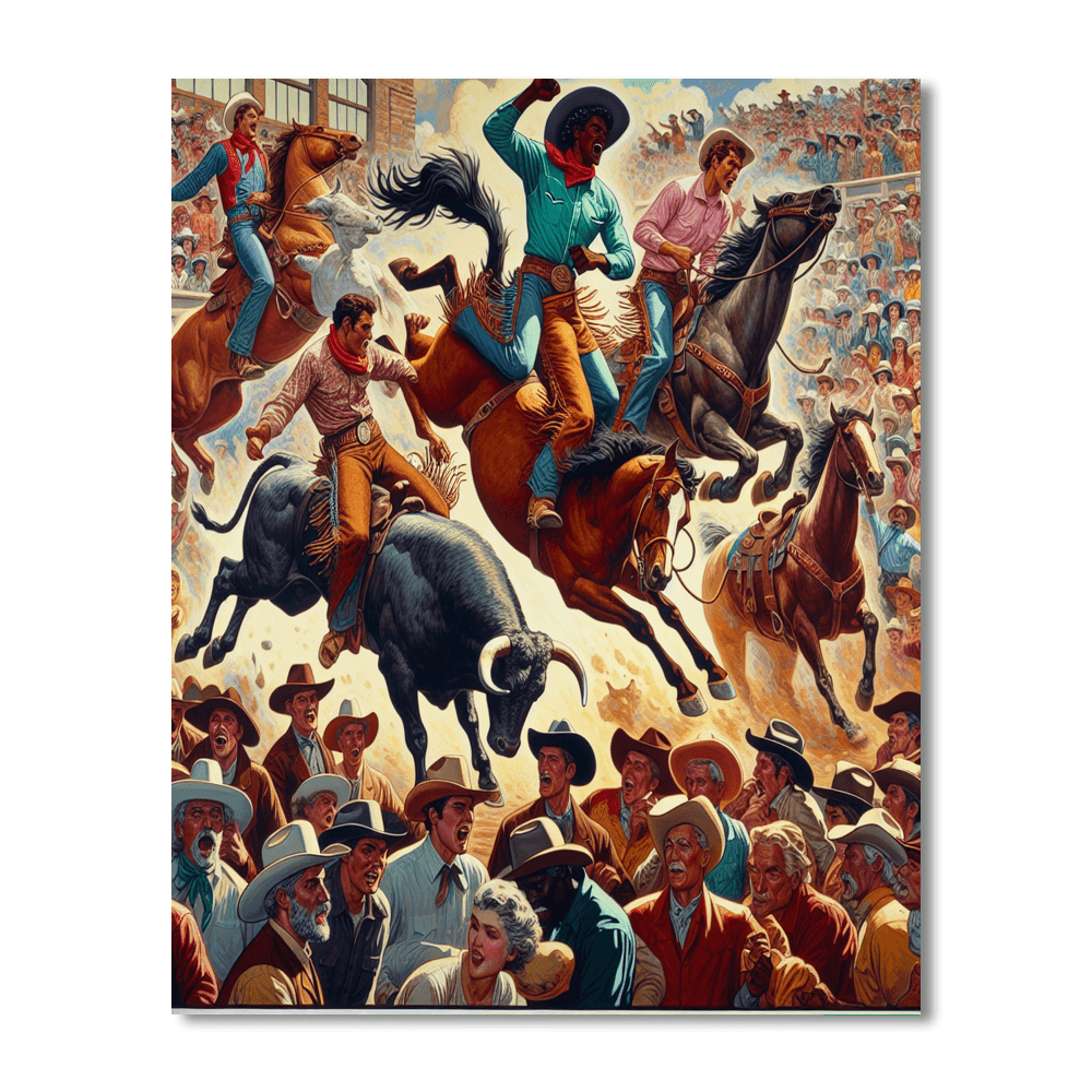 Wild West Rodeo Number Painting
