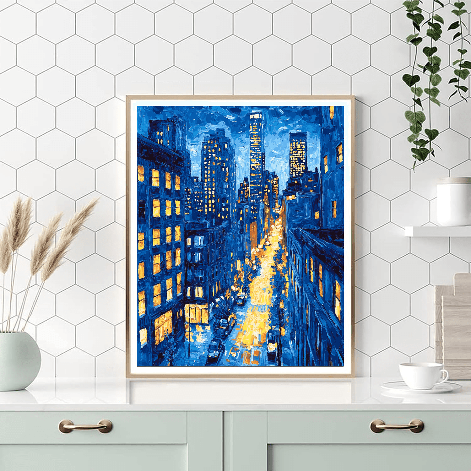 Edward Hopper Inspired Dancing Lights  Painting By Numbers Kit