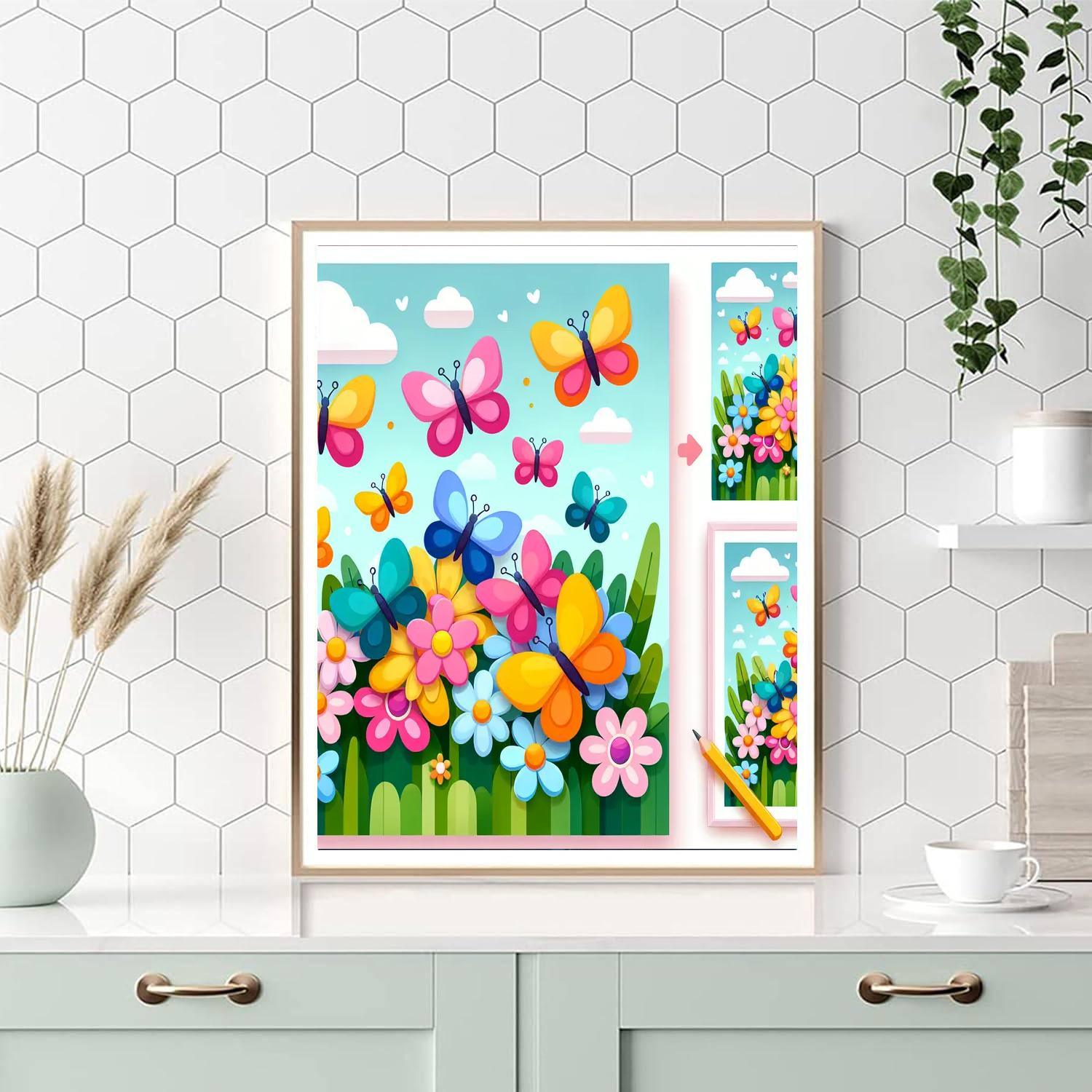 Brilliant Butterfly Ballet Number Painting