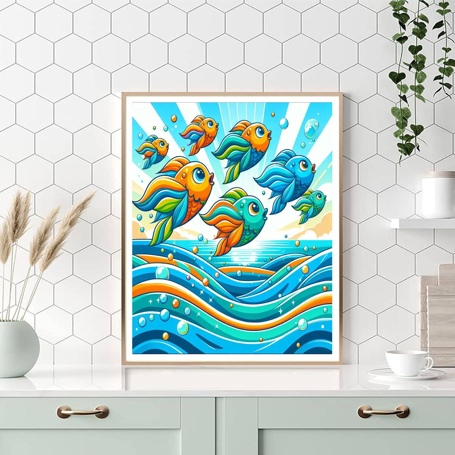 Flying Fish Paint By Numbers Art