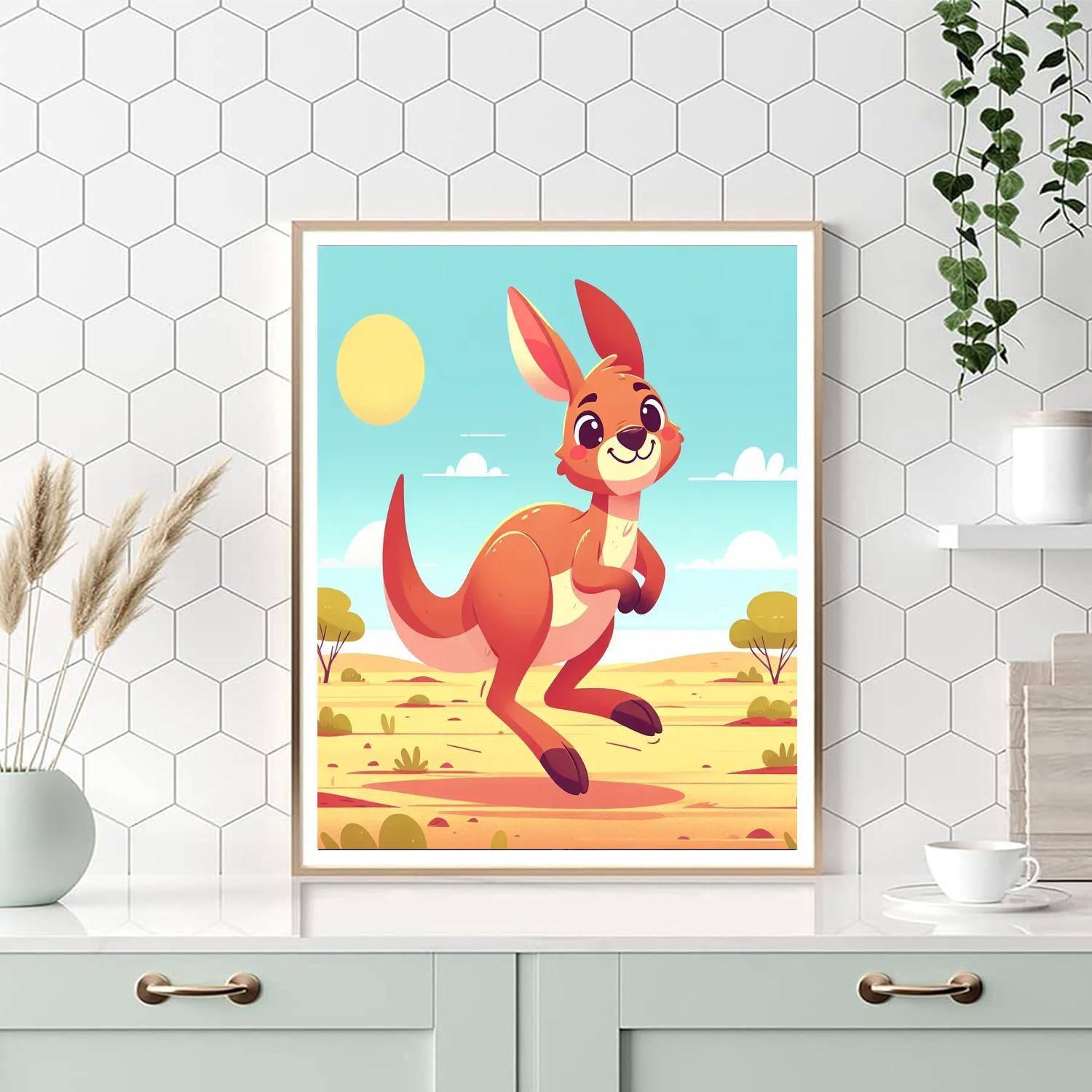 Kind Kangaroo Painting By Numbers Kit
