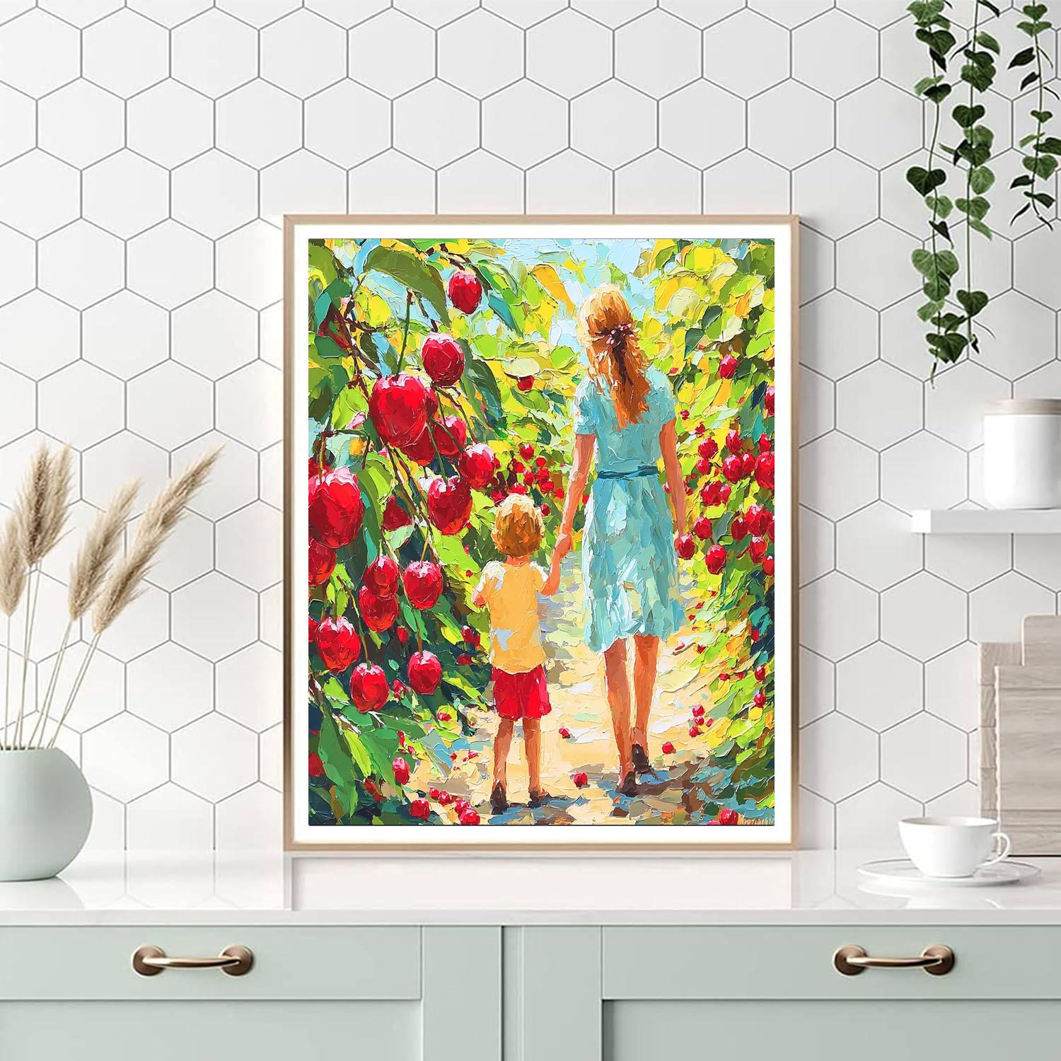 Sweet Cherry Orchard Paint By Numbers Kits