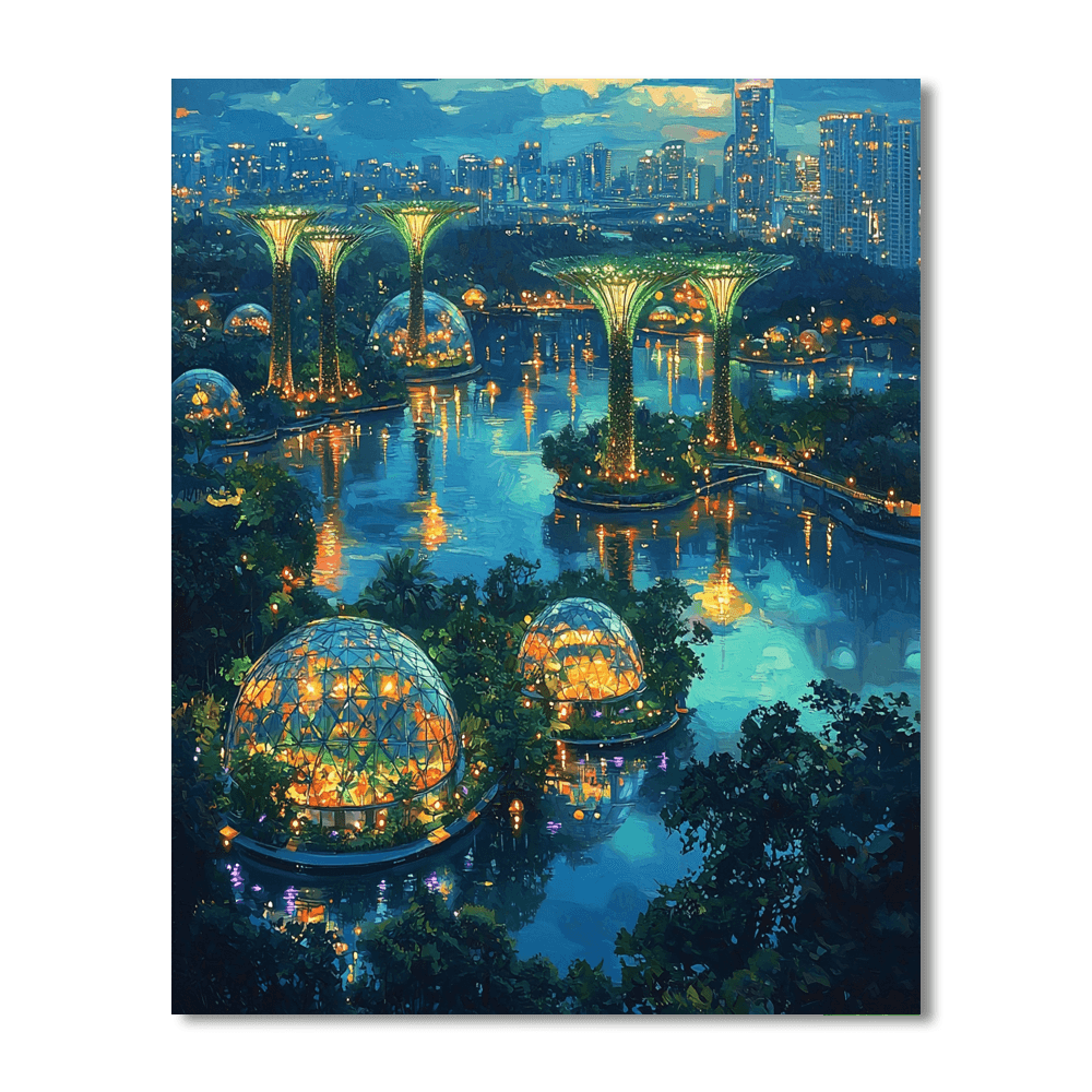 Garden By The Bay - Singapore Numbered Painting Kits
