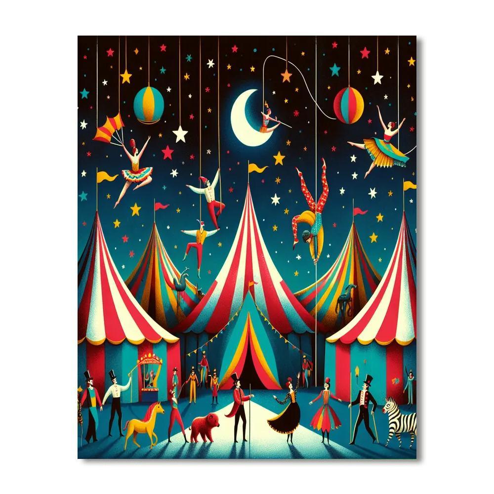 Whimsical Circus Fantasy Paint By Color