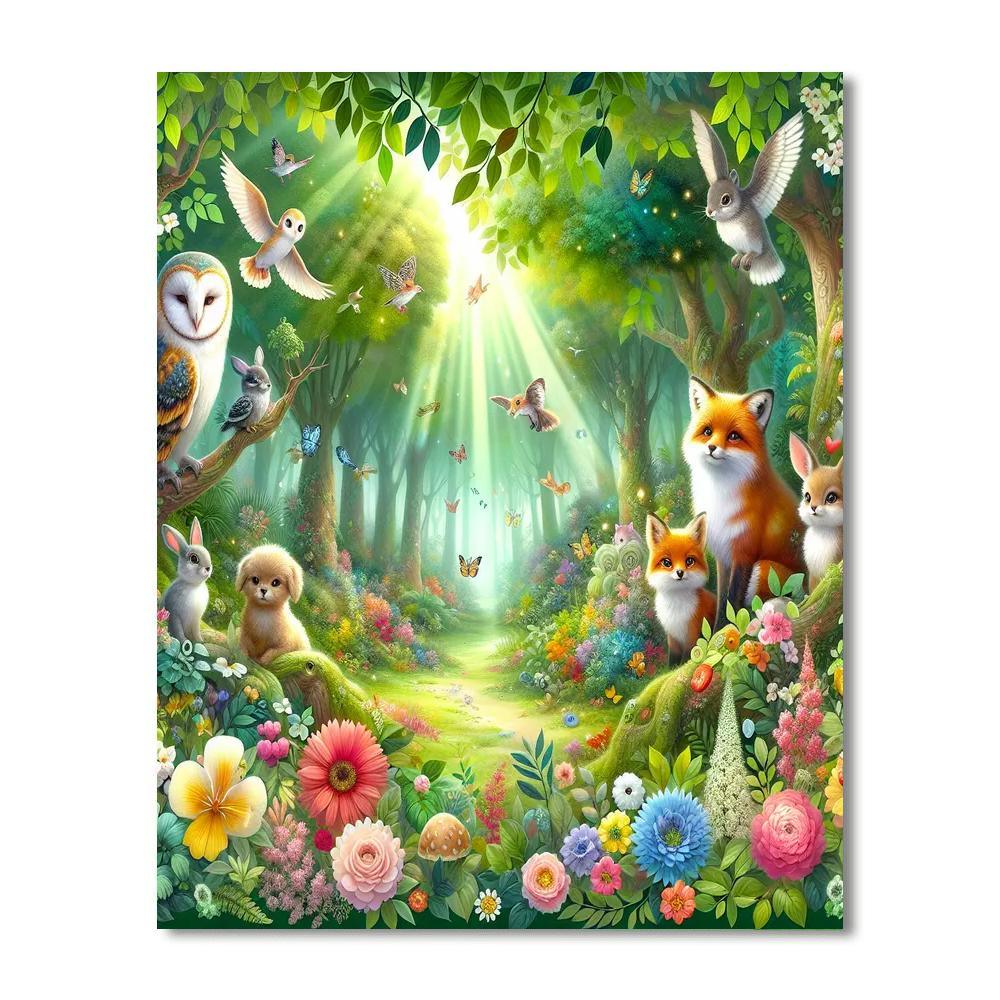 Mysterious Forest Creatures Numbered Painting Kits