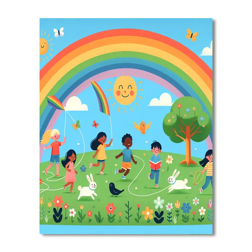 Radiant Rainbow Revelry Painting Number Kit