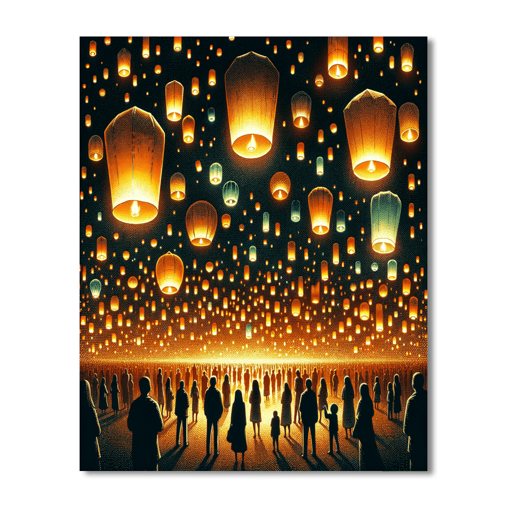 Chinese Lantern Festival - Taiwan Painting By Numbers Kit