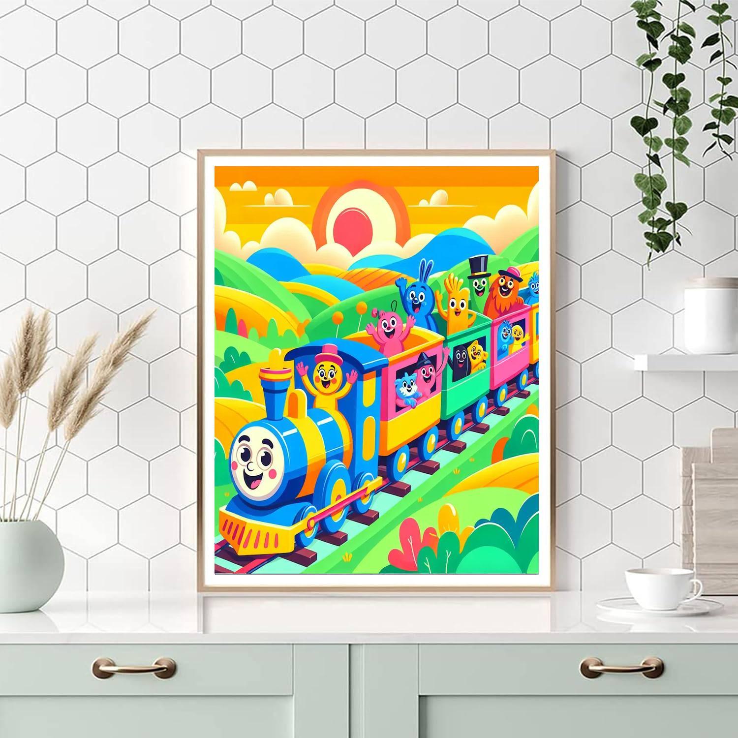 Fantasy Train Adventure Paint By Numbers Art