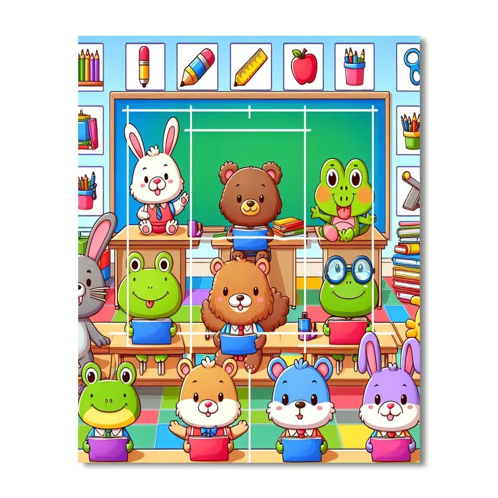 Silly Animal School Paint By Number