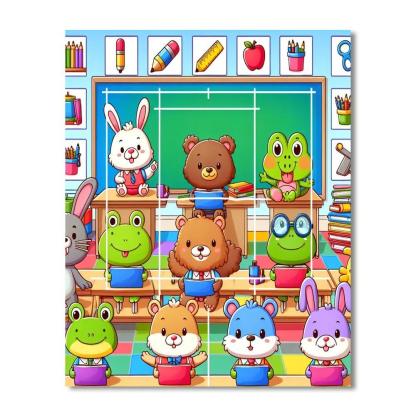 Silly Animal School Paint By Number