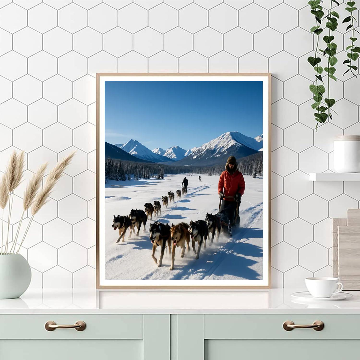 Yukon Quest - Whitehorse To Fairbanks Paint By Numbers Art