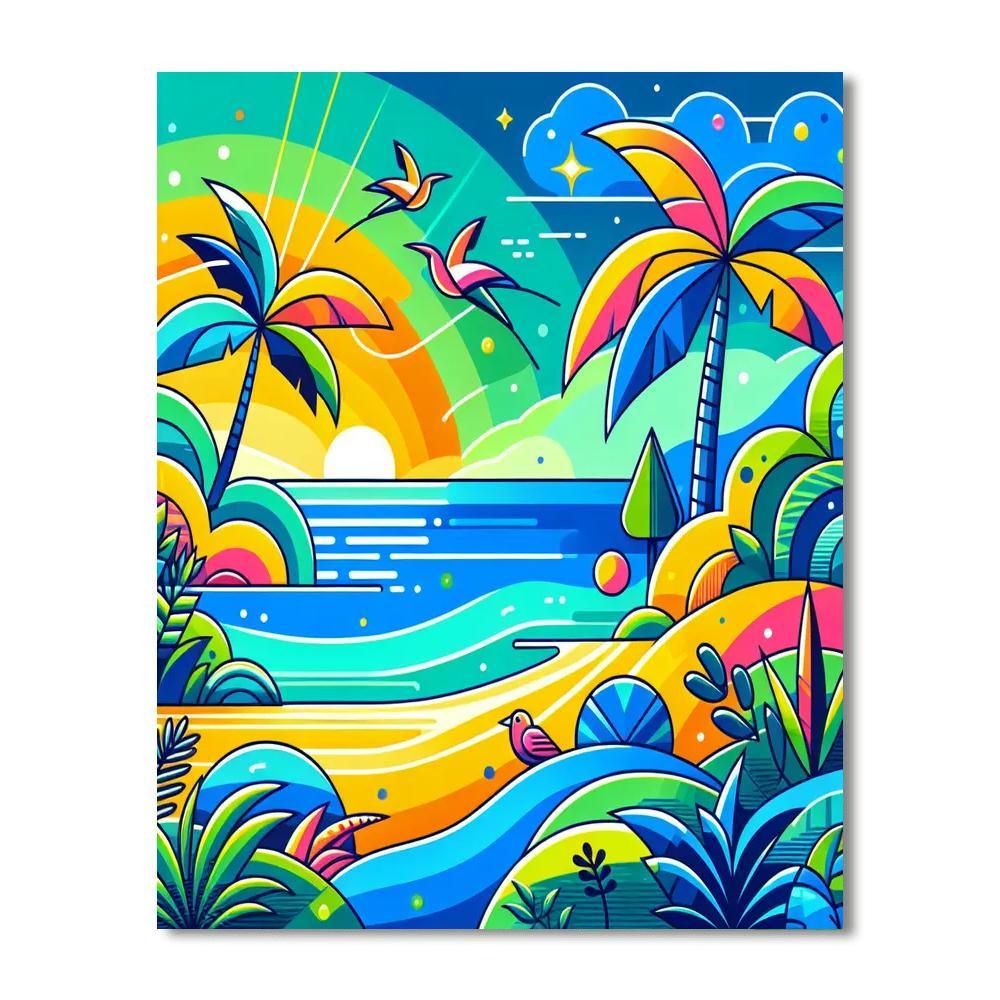 Tropical Paradise Quest Paint By Number