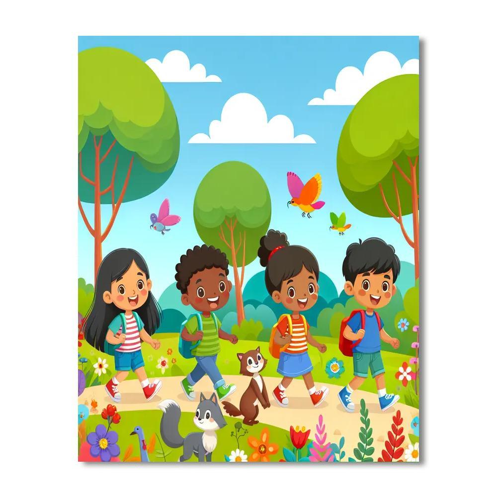 Happy Hiking Paint By Numbers Art
