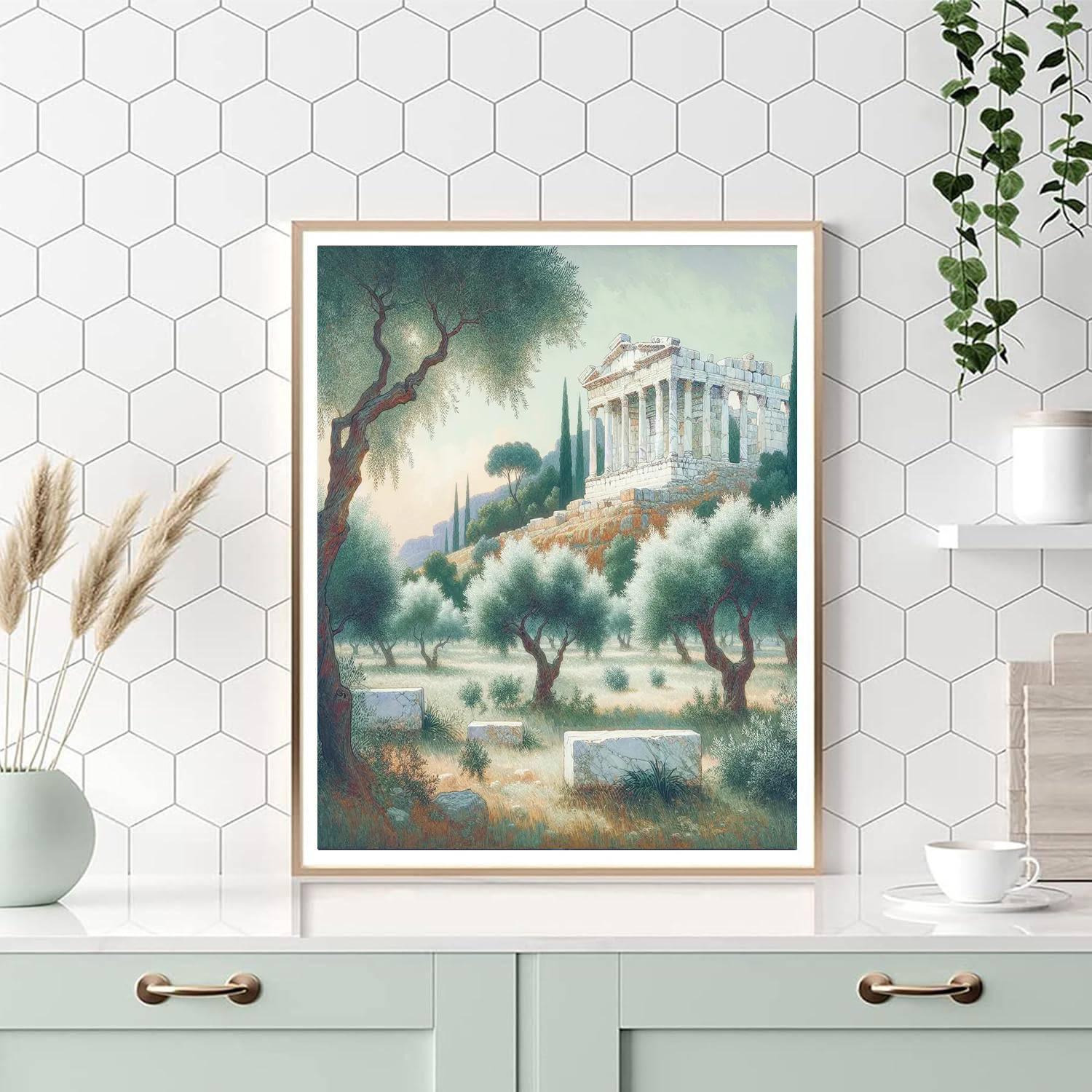 Ancient Marble Ruins Painting By Numbers Kit