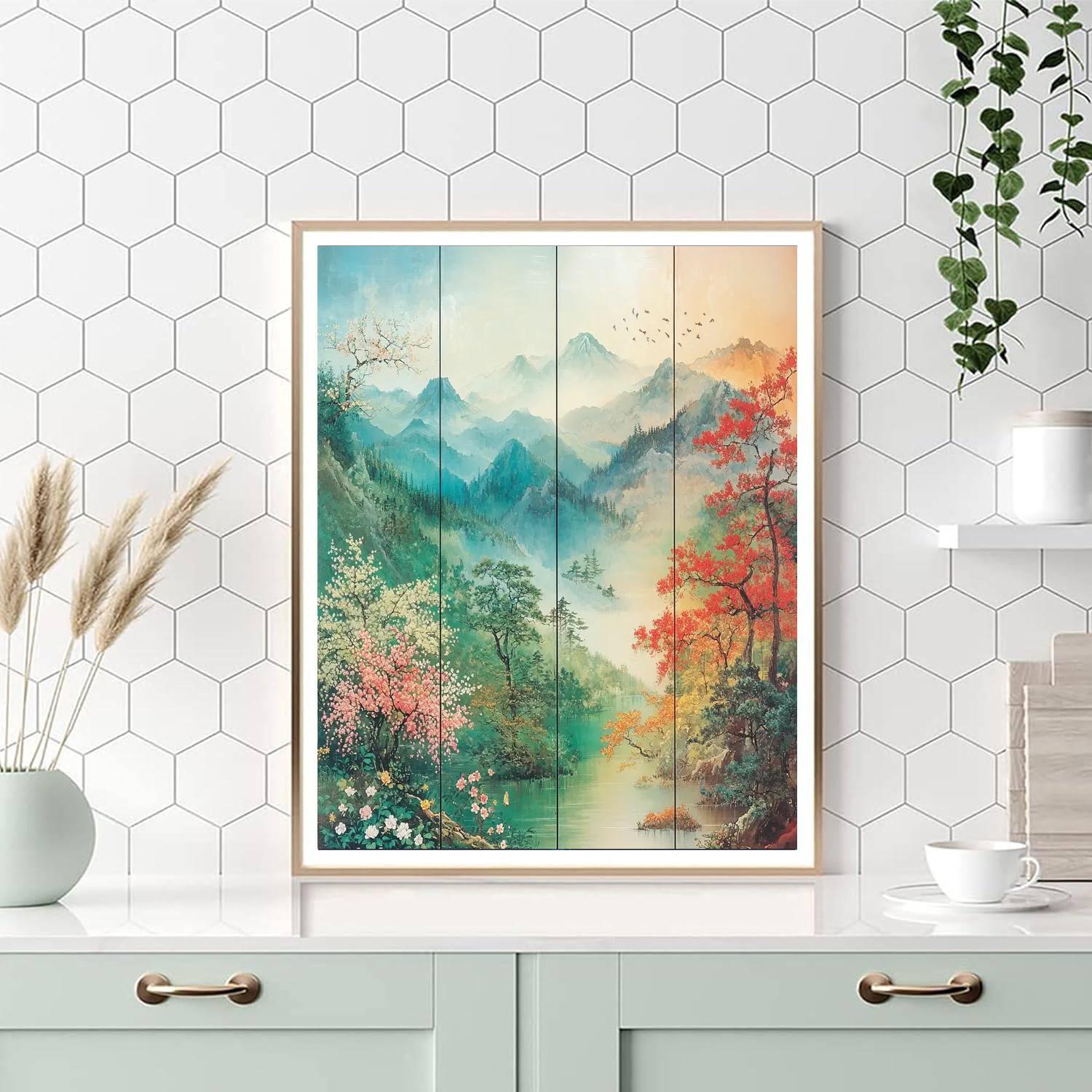 Utagawa Hiroshige Inspired Eternal Harmony Of Seasons  Paint By Numbers Art