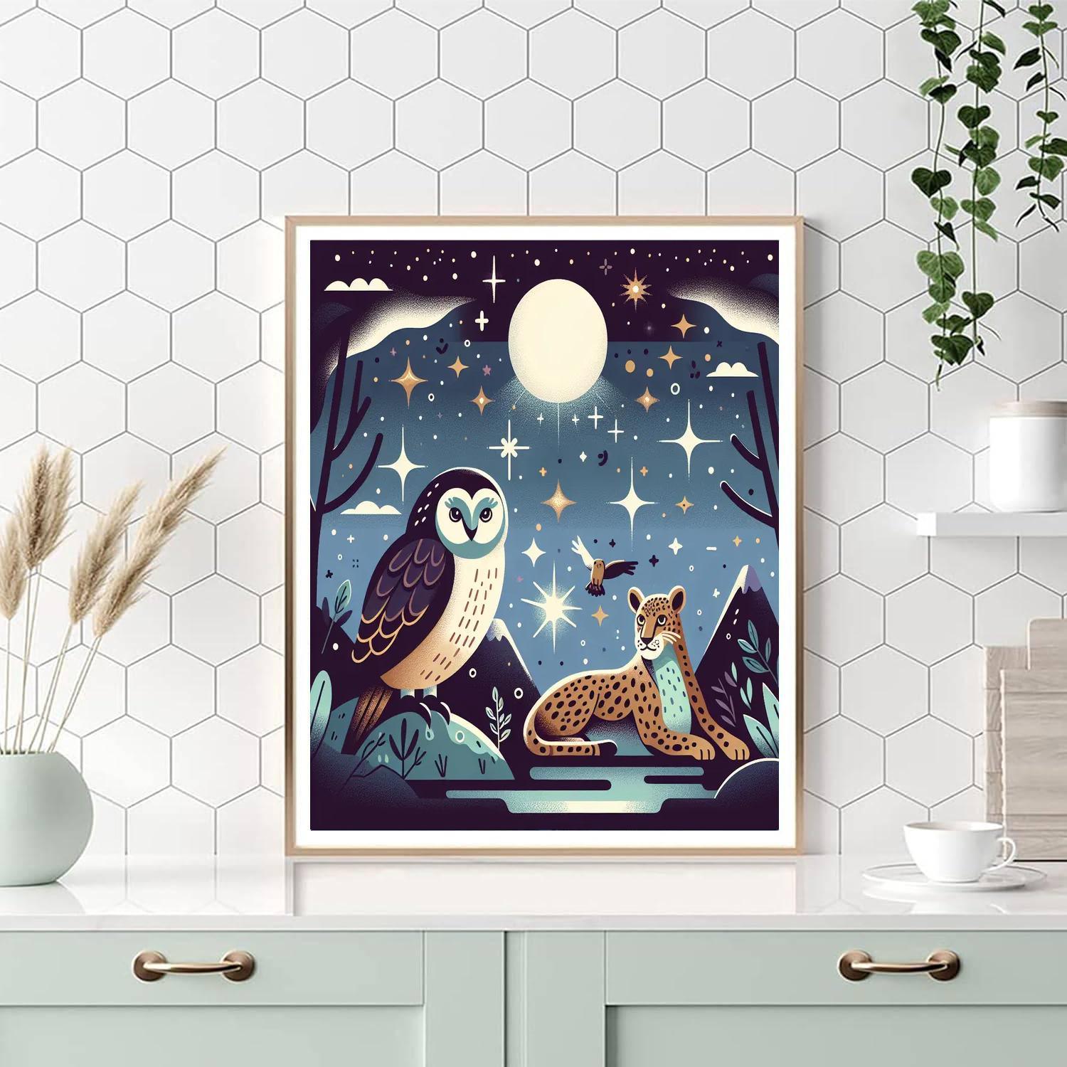 Moonlit Safari Expedition Paint By Number