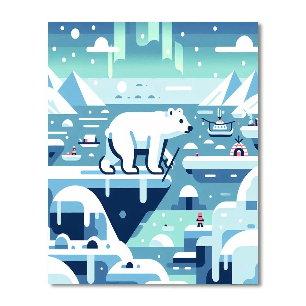 Polar Bear Arctic Trek Paint By Number