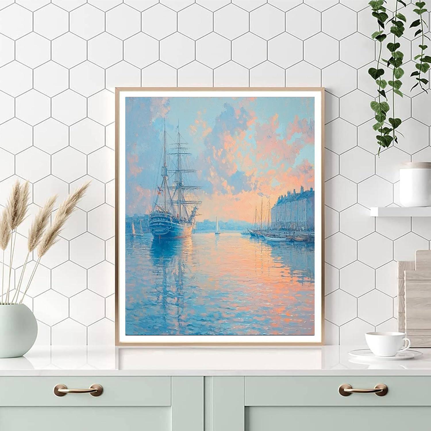 J.M.W. Turner Inspired Harbor Of Serenity  Paint By Numbers Kits