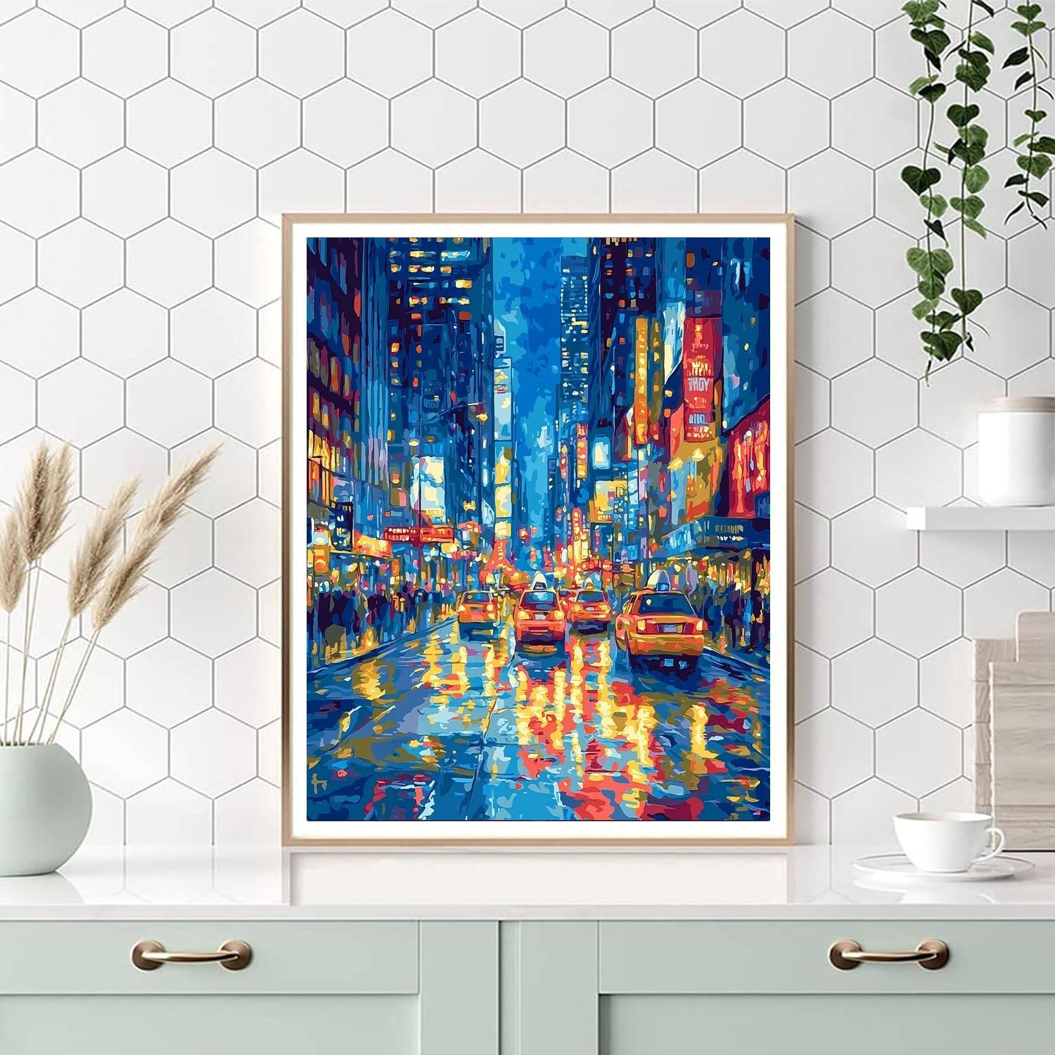 Edward Hopper Inspired City Lights Reverie  Paint By Numbers Kits