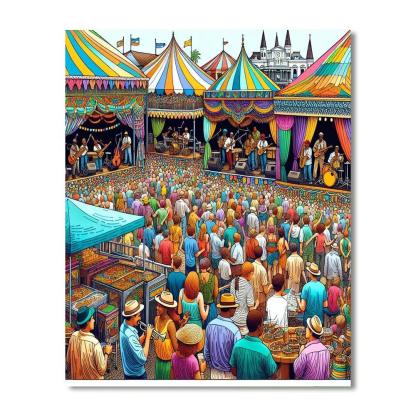 New Orleans Jazz & Heritage Festival - New Orleans Paint By Numbers Art