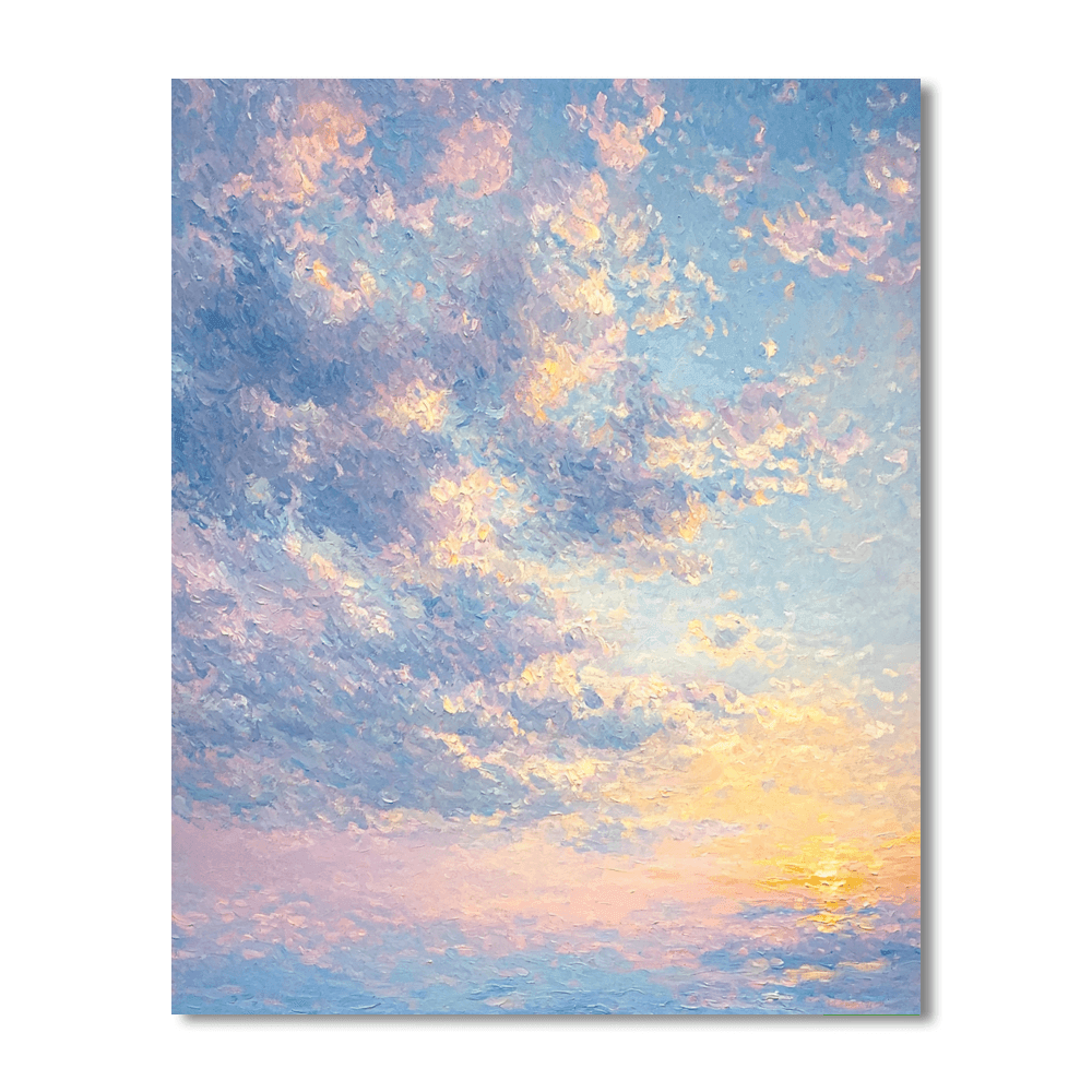 Claude Monet Inspired Ethereal Clouds At Dawn  Paint By Numbers