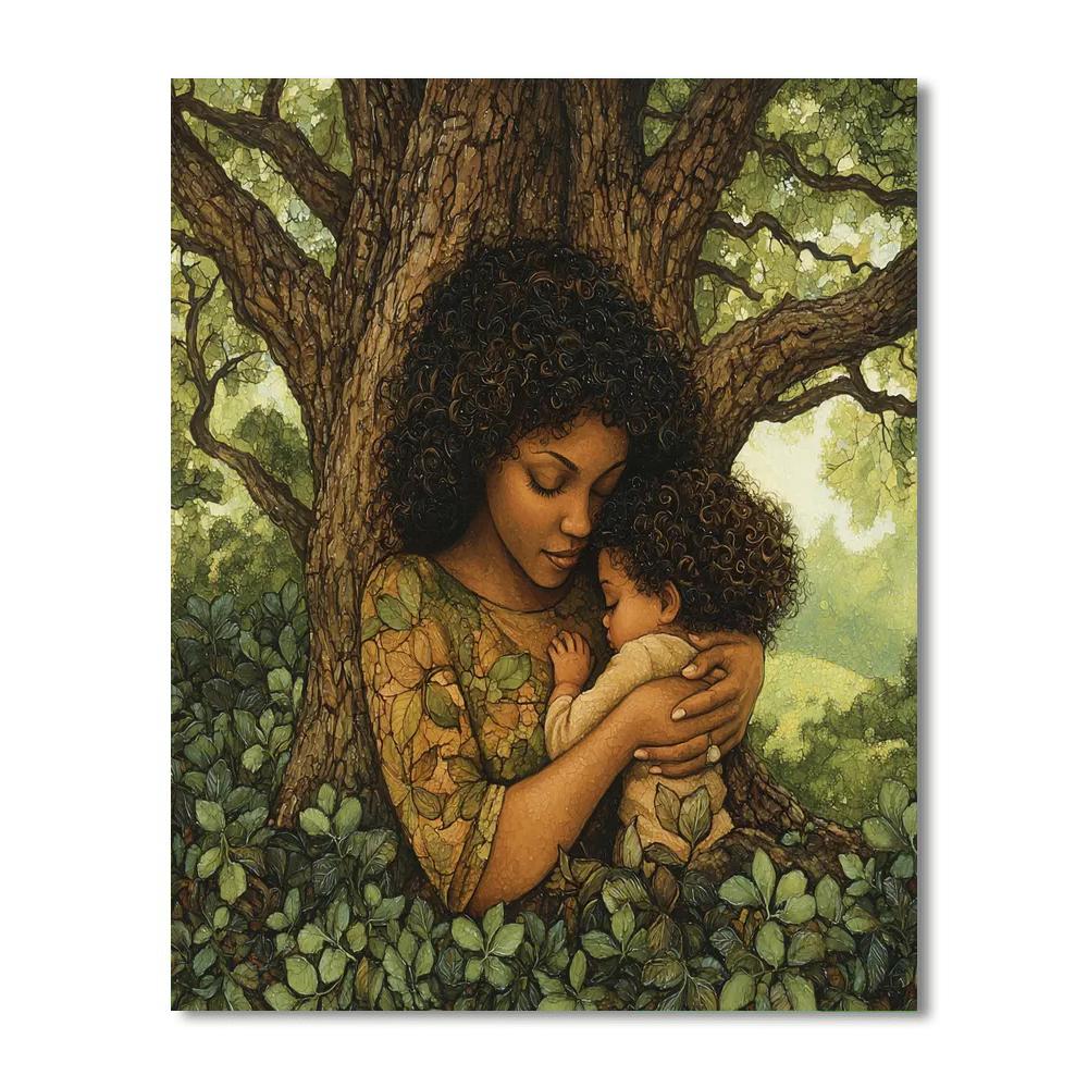 Hearts Of The Family Tree Number Painting