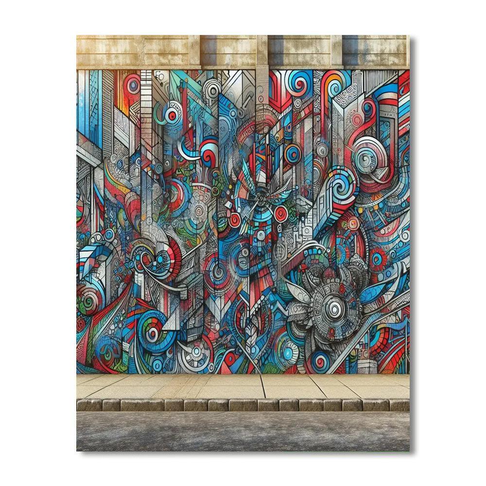 Vivid Urban Graffiti Scene Paint By Numbers Art