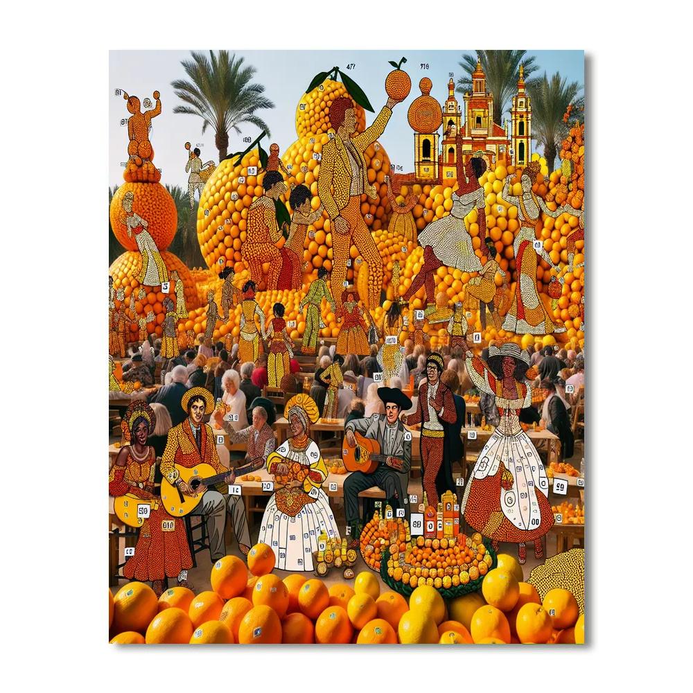 Tangerine Festival - Italy Paint By Number