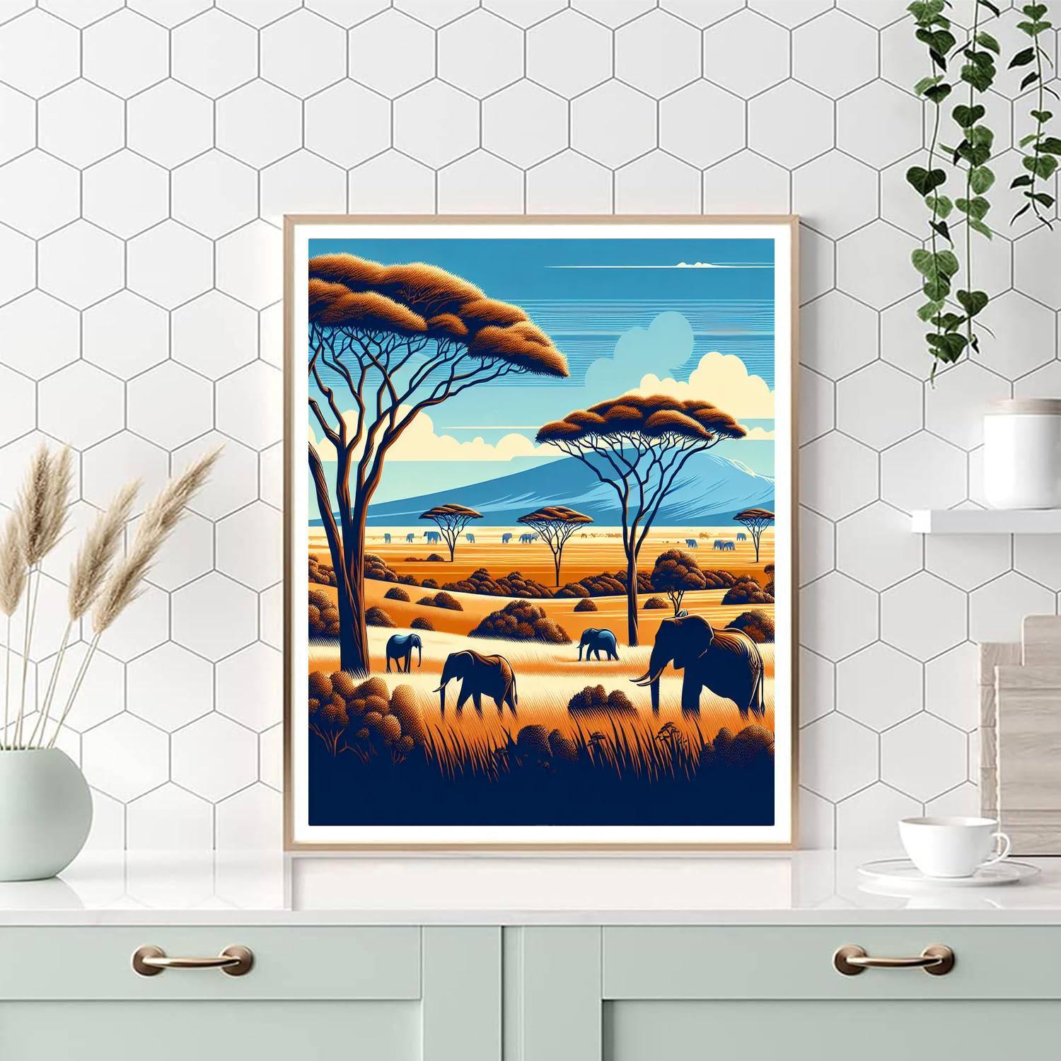 Serengeti Safari Expedition DIY Paint By Numbers