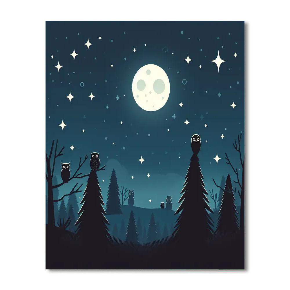 Mystical Moonlit Magic Paint By Numbers Art