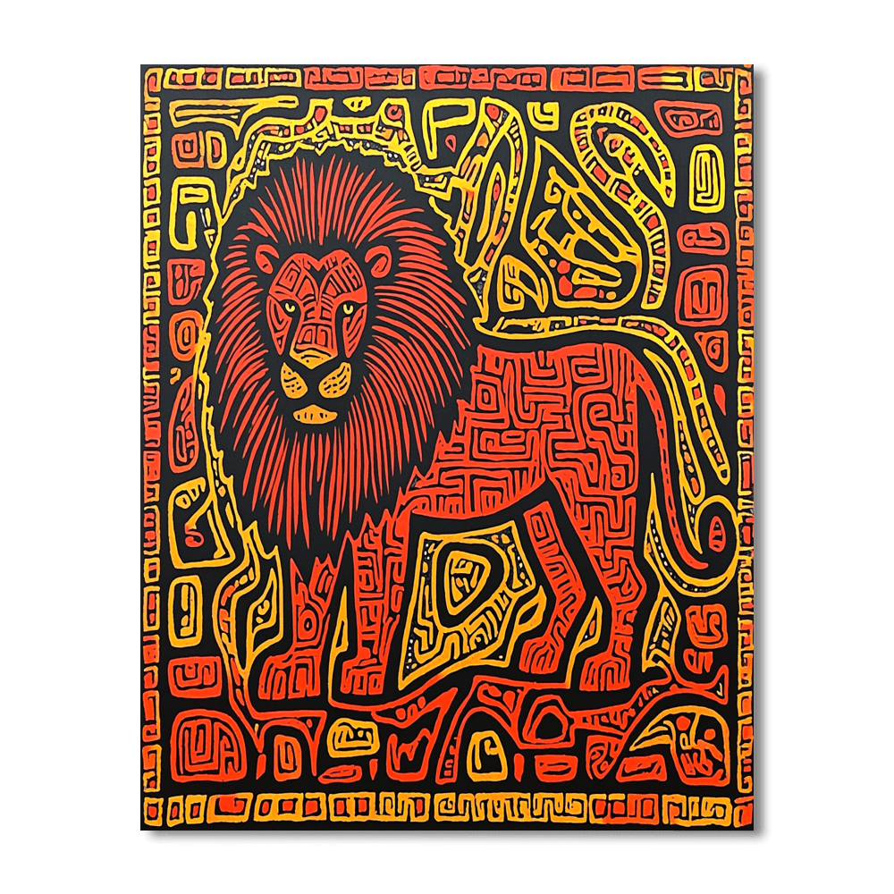 Keith Haring Inspired Animal Spirit  Paint By Numbers Art