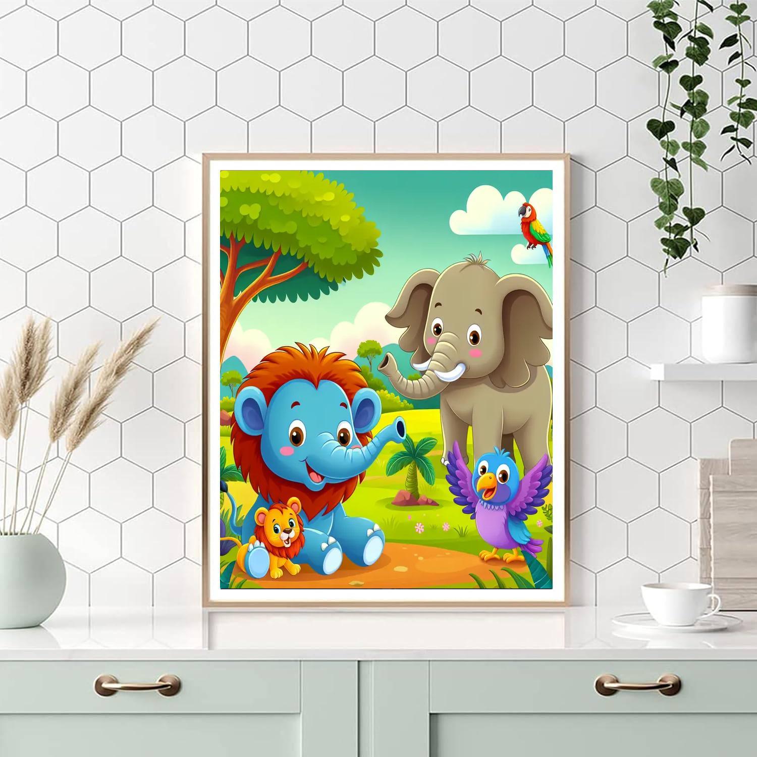 Adventure In The Animal Kingdom Paint By Numbers Art