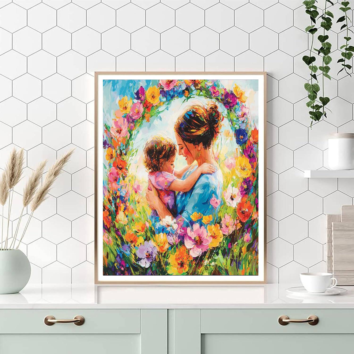 Hugs In Bloom DIY Paint By Numbers
